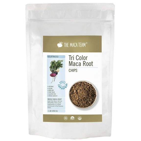 Organic Gelatinized Tri-Color Maca Chips 1 lb