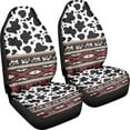 thumbnail image 3 of Binienty Aztec Cow Pattern Car Seat Cover Full Set of 2 Car Seat Covers Dog in Car Seat Cushion Universal Auto Front Seats Protector Fits for Car SUV Sedan Truck Chairs Vans Auto, 3 of 7