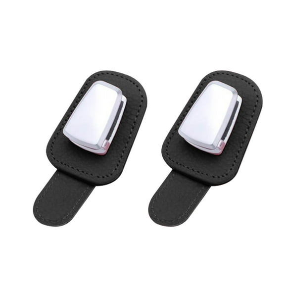 Sunglasses Clip for Car Visor Portable Car Glasses Frame, Gm Sun Visor Clip, Auto Parts, Leather Glasses Frame, Tickets Clip, Multi-Function(2Pc)