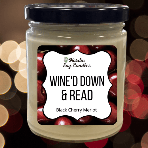 Wine'd Down & Read Soy Candle