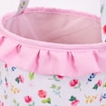 thumbnail image 6 of Easter Basket Floral Pattern Easter Basket with Ruffles, Cloth Storage Tote for Eggs & Decor, Easter Gift & Spring Home Decoration Multicolor, 6 of 8