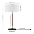 thumbnail image 6 of Evelyn&Zoe Simone 25" Industrial Metal Table Lamp with White Drum Fabric Shade, 6 of 6