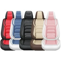 OTOEZ Universal Car Seat Cover, 5-Seat Full Set PU Leather, Front Rear Seat Protector, Waterproof Cushion Fit Most Honda Toyota Chevy Ford Nissan Vehicle Truck SUV