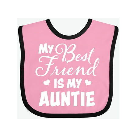

Inktastic My Best Friend is My Auntie with Hearts Gift Baby Boy or Baby Girl Bib