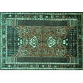 thumbnail image 1 of Ahgly Company Machine Washable Indoor Rectangle Persian Turquoise Blue Traditional Area Rugs, 5' x 8', 1 of 4