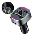 thumbnail image 4 of Adaptador De Coche Bluetooth 5 Multifunción 12-24V Pantalla Digital Cargador De Coche 18W Qc3.0 Carga Rápida Compatible Con Tarjeta Sd 32G / Disco U Llamada Manos Libres Inalámbrica Transmisor Fm seitruly VI009407-02, 4 of 7