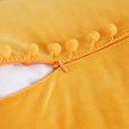 thumbnail image 5 of PiccoCasa Velvet Throw Pillow Cover w pompms 2 Pack Sofa Cushion Covers, 16"x16" Yellow, 5 of 7
