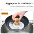 thumbnail image 5 of ACDANC Natural Dish Washing Brush Bamboo Round Scrub Brush Pots Pans Vegetables Household Cleaning Brush, 5 of 7
