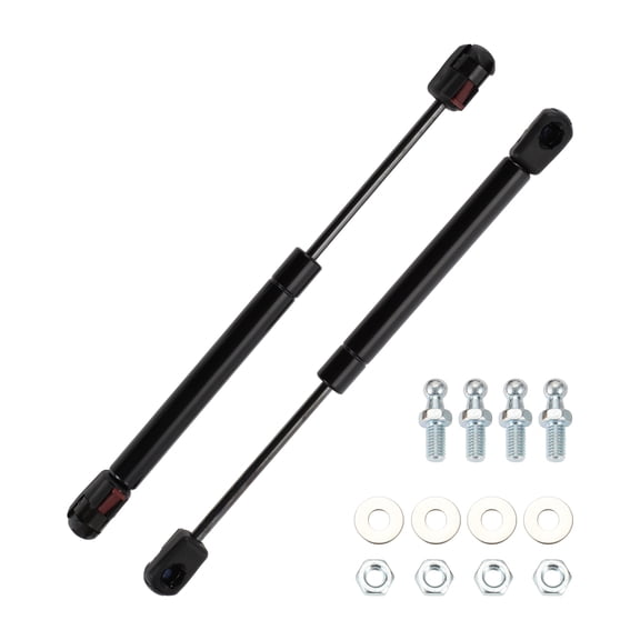 Unique Bargains 2 Set 25lb/110N/11kg 10inch/254mm Gas Struts Black for Car Truck RV Boat