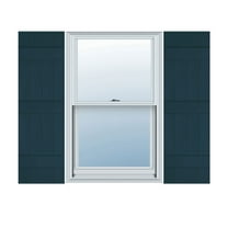14 in. W x 75 in. H Builders Edge, Standard Four Board Joined (3 Batten), Board-n-Batten Shutters, Includes Matching Installation Spikes, 166 - Midnight Blue