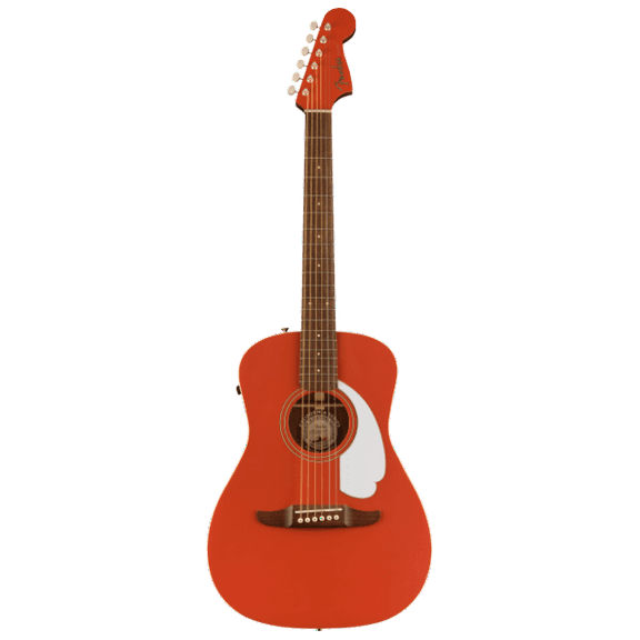 Fender California Series Malibu Player Parlor Acoustic Electric, Fiesta Red