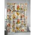 thumbnail image 5 of Colorful Spring Floral Standard Shower Curtain Set, Waterproof Shower Curtains for Bathroom, Summer Botanical Vintage Postmark Washable Fabric Cloth Bath Curtain for Bathtub with Hooks 72x72 Inches, 5 of 6
