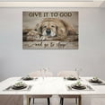 thumbnail image 2 of VELVET Farmhouse Wall Art Rustic Give It to God and Go to Sleepspirational Quotes Pictures Wall Decor Dog Painting Canvas Print Country Christian Bible Verse Artwork Living Room 18x12inch Framed, 2 of 5