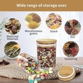 thumbnail image 3 of Glass Storage Jar - 4 pieces 1400ML Airtight glass container, used for airtight storage, can hold all kinds of cereals, tea, snacks, dried fruits, etc, 3 of 4