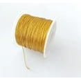 thumbnail image 3 of Gold String Metallic Cord 1mm Tinsel String Thread for Craft Jewelry Making Gift Wrapping Hanging Ornament 100 Meters, 3 of 4