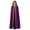 Purple, variant on Decorative Border Wizard Cloak, Ornate Gold Border Hooded Cape Cloak, Long Witch Fortune Teller Robe With Front Tie, Multi Color Halloween Medieval Cosplay Velvet Cape, Blue M