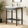 thumbnail image 2 of Deervalley 28"W x 34.5"H Freestanding Laundry Sink with Integrated Washboard and Black Metal Frame DV-1CS0388B, 2 of 20
