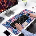 thumbnail image 2 of Long Mouse Pads for Desk,Pioneer Flower Floral Print Pattern Desk Mats on Top Of Desks, Desk Mouse Pad Extra Large with 3mm Non-Slip Base and Stitched Edge for Gaming,Office,Work,Home 31.5"x15.7", 2 of 6