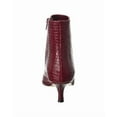 thumbnail image 3 of M by Bruno Magli Nerina Snake-Embossed Leather Bootie, 9.5, Red, 3 of 5