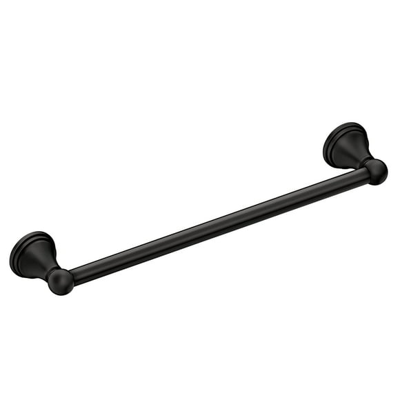 Moen Preston Matte Black 18 Inch Towel Bar, Dn8418Bl