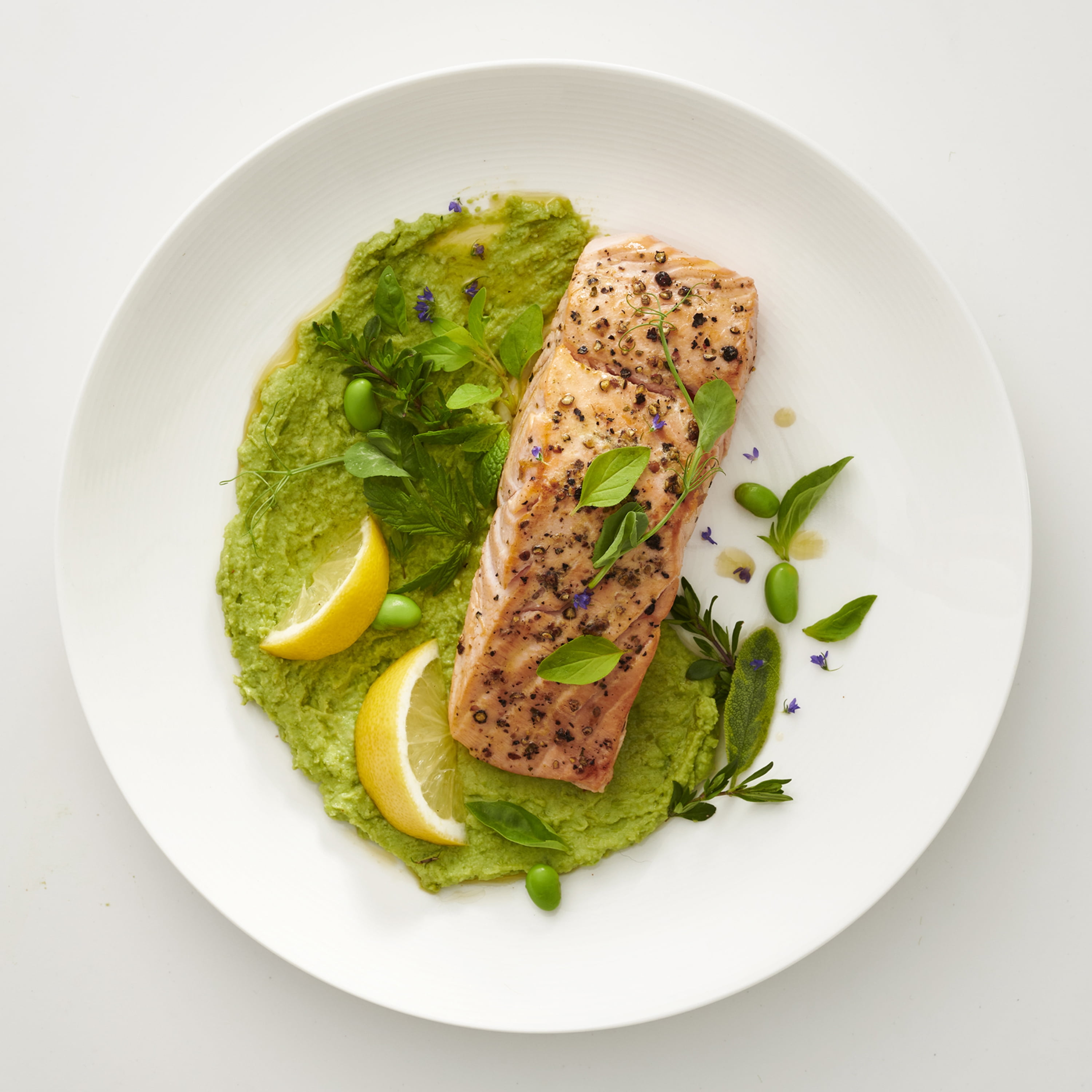 Latitude 45 Frozen Lemon Pepper Atlantic Salmon, 1 lb. Bag