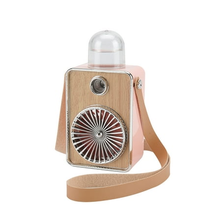 

AIEOTT Retro Spray Fan USB Carry-on Lanyard Low Noise Portable Pocket Charging Outdoor Fan