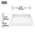 thumbnail image 3 of VIGO Montauk Modern White Matte Stone 23 in. L x 15 in. W x 5 in. H Rectangular Vessel Bathroom Sink-VG04026, 3 of 9