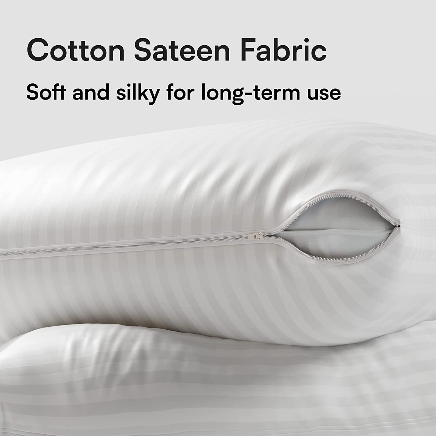Set of 4 Pillow Protectors with Zipper Standard Size - 100% Resistant to Stains, Dust & Dirt - Washable Covers for Increased Pillow Lifespan