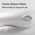 thumbnail image 4 of Qucyy Niagara 4 Pack Standard Pillow Protectors with Zipper, Soft Quiet Cotton Sateen, Effective Dust Protection, Stay in Place Pillow Covers, Ideal for Home, Guests, Rentals (20x26 Inches), 4 of 5
