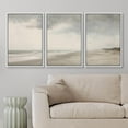 thumbnail image 2 of PixonSign Framed Canvas Print Wall Art Set Storm Cloud Coastal Beach Nature Wilderness Fine Art Illustrations Decorative Multicolor Landscape Rustic Country/Farmhouse - 16"x24"x3 White, 2 of 5