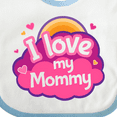 thumbnail image 4 of Inktastic I Love My Mommy Girls Girls Baby Bib, 4 of 4