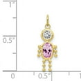 thumbnail image 2 of Pendentif Breloque Collier Pierre de Naissance Garçon Juin en Or Jaune 10k Enfant, 2 of 6