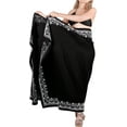 thumbnail image 4 of HAPPY BAY Women's Bikini Sarong Swimwear Swim Cover up Skirt Bathing suit Summer Wraps Swimsuit Beach Wrap Coverups for Women Beachwear One Size Charcoal, Embroidery, 4 of 5