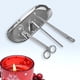 thumbnail image 5 of 4 Uds de mecha de de material acero inoxidable apagador de mecha de con bandeja de almacenamiento accesorios de s de herramientas Plata BLESIY Apagavelas, 5 of 8