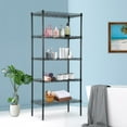 thumbnail image 2 of FDW 5-Tier Wire Storage 22x12x48 Black Shelving Shelves, Adjustable Racks Heavy-Duty Metal Shelf, 2 of 7