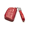 thumbnail image 2 of Vitodeco Genuine Leather Smart Key Fob Case Cover Protector- Compatible with Cadillac CT4, CT5, VISTIQ, OPTIQ, Lyriq (2020 - 2026 Models)- 5-Button, Red, 2 of 5