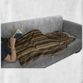 thumbnail image 6 of Abstract Soft Flannel Fleece Blanket, Vertical Lines in Earthen Toned Color Stripes Various Shades Pattern, Cozy Plush for Indoor and Outdoor Use, 70" x 90", Pale Caramel Chocolate, by Ambesonne, 6 of 6