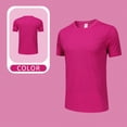 thumbnail image 6 of TOWED22 Running Shirts Men Sport Tops Quick Dry Gym Wicking Athletic T Shirts Breathable Cool Workout Shirts Hot Pink,L, 6 of 7