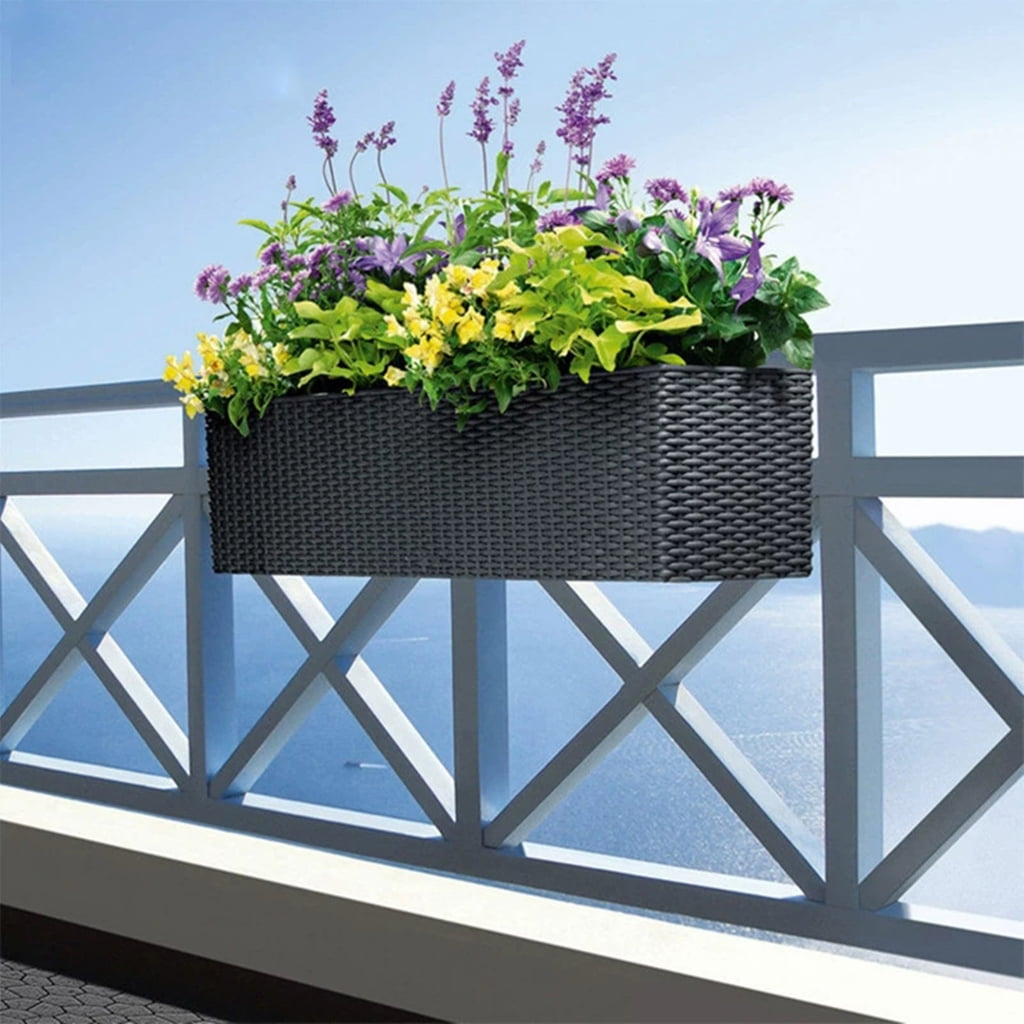 lanema 2Pcs Adjustable Window Planter Box Brackets Wall Mount Holder Outdoor Hanging