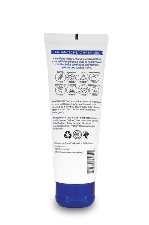 Cleure Non Fluoride SLS Free Toothpaste Original Xylitol for Adults Kids 4 Oz Walmart