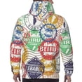 thumbnail image 7 of Daiia Travel Stamp for Men's Fashion Hoodies & Sweatshirts with Kangaroo Pocket Hooded Sweatshirt Breathable & Moisture Wicking-3X-Large, 7 of 7