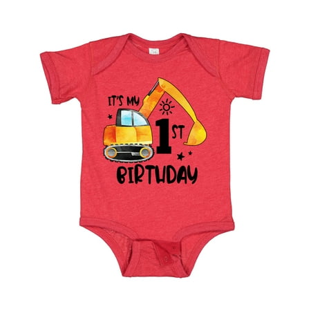 

Inktastic Construction Truck It s My 1st Birthday Gift Baby Boy or Baby Girl Bodysuit