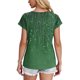 thumbnail image 3 of Camiseta de Manga Corta de las Mujeres de Cuello Redondo de Impresión Casual Top de las Señoras, Poliéster Ligero para el Hogar Diario Y Cómodo, 3 of 8