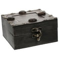 thumbnail image 4 of Raindrops Vintage Wooden Jewelry Box Dark Brown Storage Organizer with Buckle Latch and Sturdy Structure 10 x 6 x 4 inches, 4 of 8