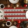 thumbnail image 3 of Table Runner 70 Inch Long - Vintage Reindeer on LinenDecorative Table Scarf,Red Geometric PlaidDining Table Runners for Wedding Party Kitchen Dining Tables, 3 of 9
