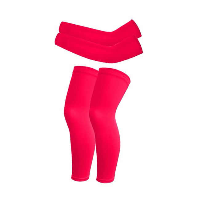 2 Pairs Kids Leg Sleeves Compression and Ice Silk Sleeves for outdoor Sports