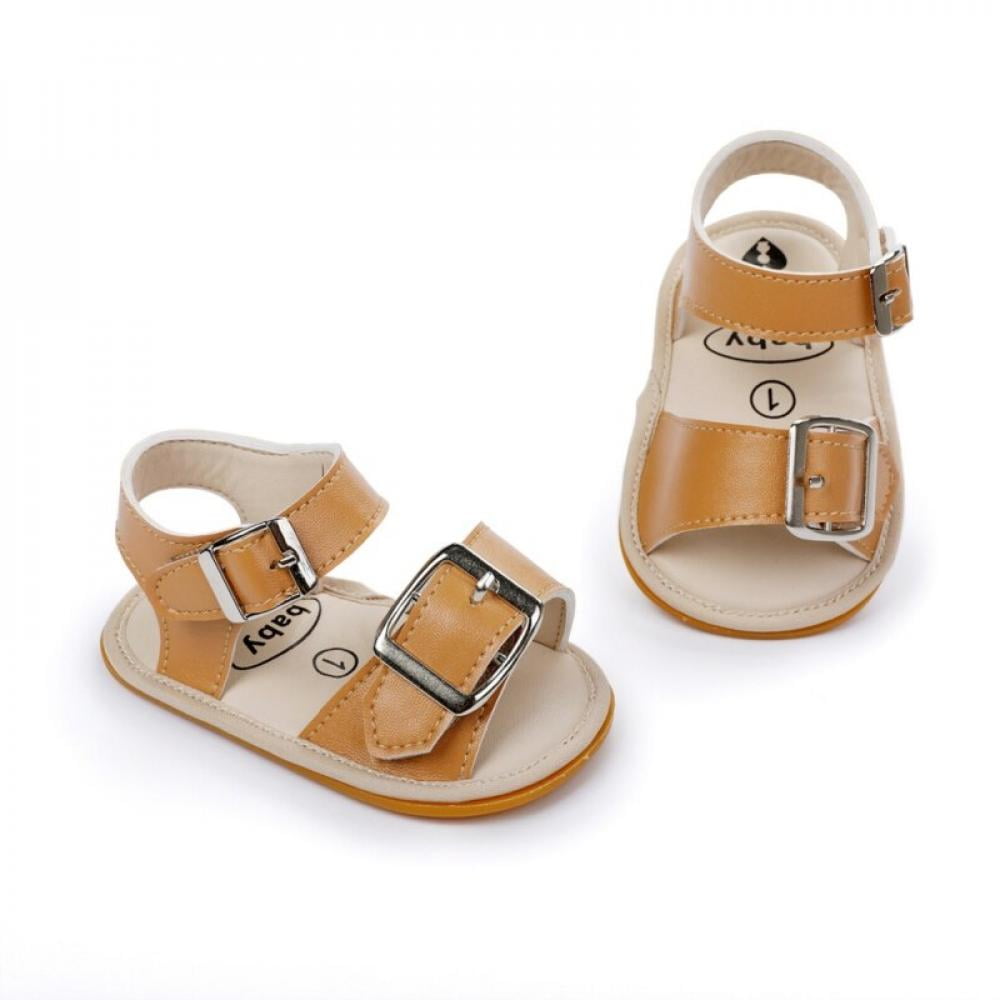 Baby Toddler Boys Girls Flat Sandals Infant Summer Shoes for Babies PU Leather First Walkers 