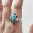 thumbnail image 6 of Natural Blue Copper Turquoise Ring, Bohemian Turquoise Ring, December Birthstone, 925 Sterling Silver, Womens Ring, Christmas, Thanksgiving, Handmade, Statement Jewelry, Natural Turquoise Ring, 6 of 7