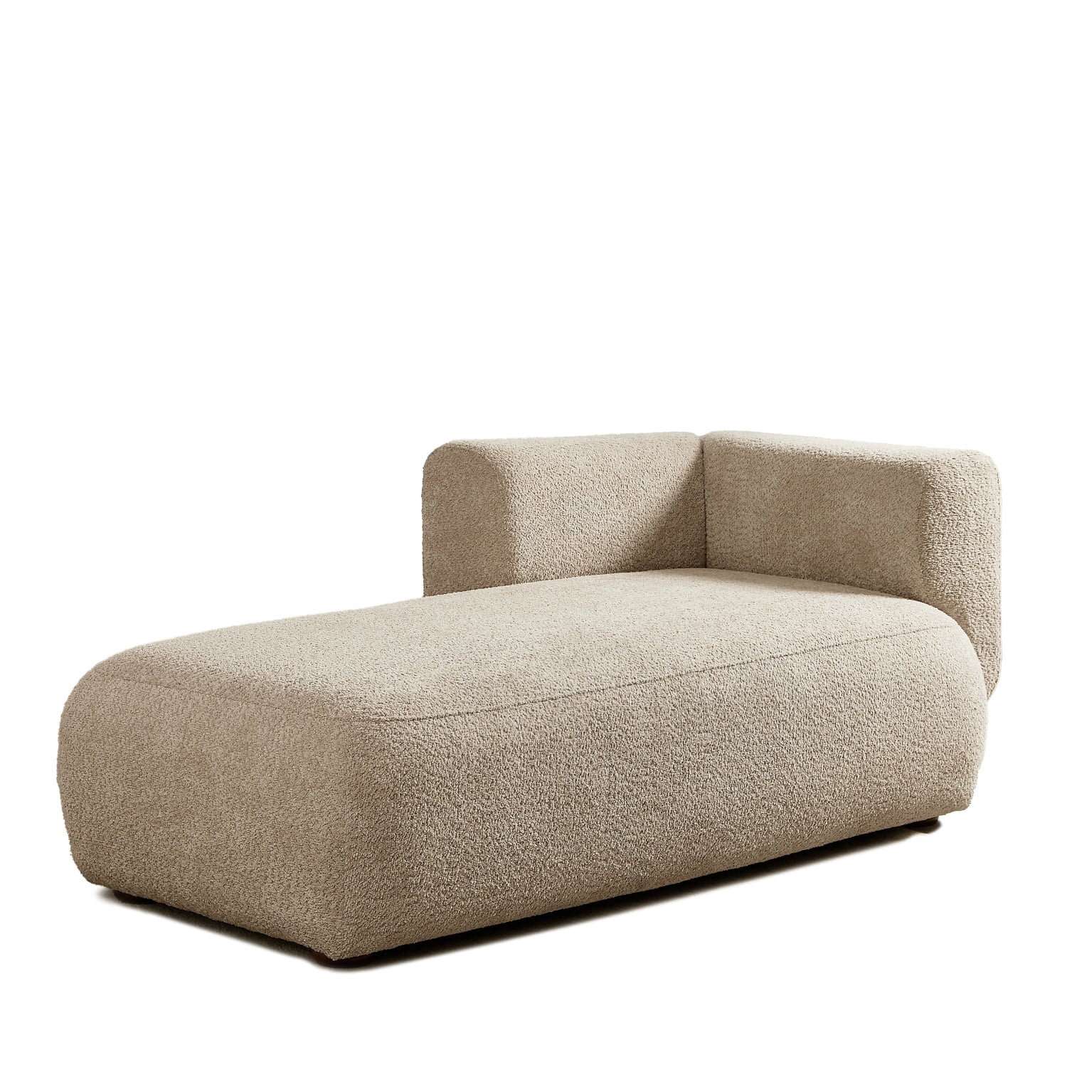 Hommoo 64" Boucle Upholstered Chaise Lounge Chair, Modern Tufted Leisure Sofa Chaise Sofa for Living Room, with Right Arm, Camel