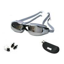 Adult Unisex Swim Goggles with UV Protection – Anti-Fog Mirror Coated Lenses, Leak-Free Fit, Adjustable Strap & Protective Storage Case TIKA